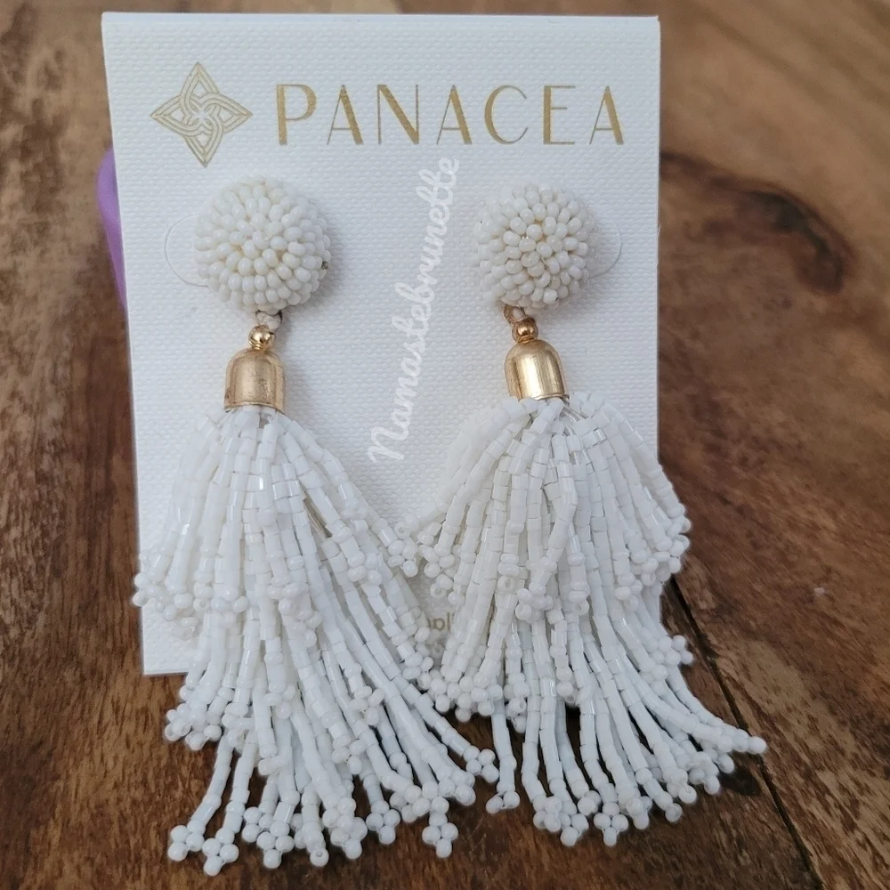 $55 Rachel Zoe Panacea Beaded Tassel Earrings